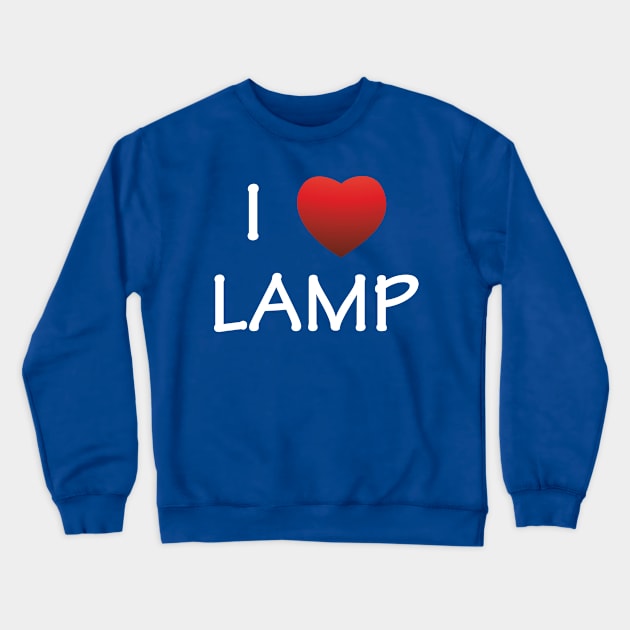 I Love Lamp Crewneck Sweatshirt by SillyShirts